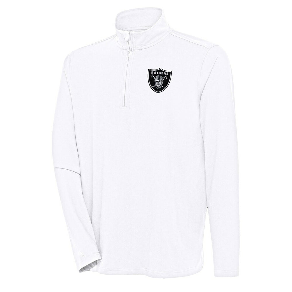 Las Vegas Raiders Antigua Hunk Quarter-Zip Pullover Top - White online
