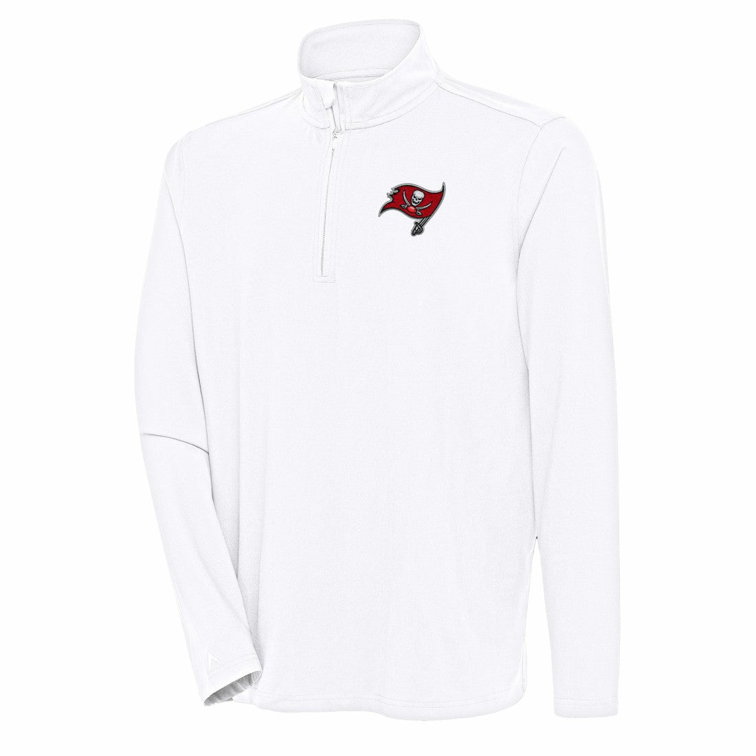 Tampa Bay Buccaneers Antigua Hunk Quarter-Zip Pullover Top - White outlet