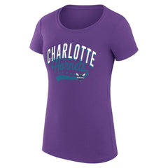 Charlotte Hornets G-III 4Her by Carl Banks Women's Super-Slim Fit Lightweight Filigree Logo T-Shirt - Purple outlet