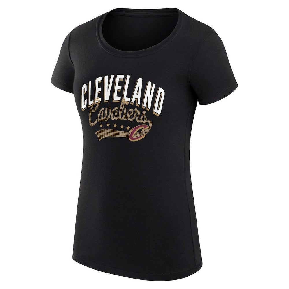 Cleveland Cavaliers G-III 4Her by Carl Banks Women's Super-Slim Fit Lightweight Filigree Logo T-Shirt - Black outlet