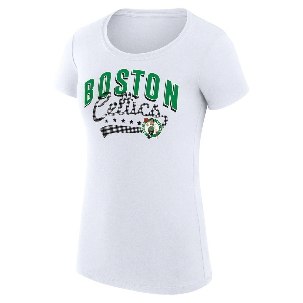 Boston Celtics G-III 4Her by Carl Banks Women's Super-Slim Fit Lightweight Filigree Logo T-Shirt - White online