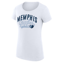 Memphis Grizzlies G-III 4Her by Carl Banks Women's Super-Slim Fit Lightweight Filigree Logo T-Shirt - White sale