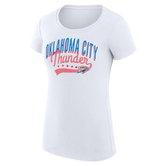 Oklahoma City Thunder G-III 4Her by Carl Banks Women's Super-Slim Fit Lightweight Filigree Logo T-Shirt - White cheap