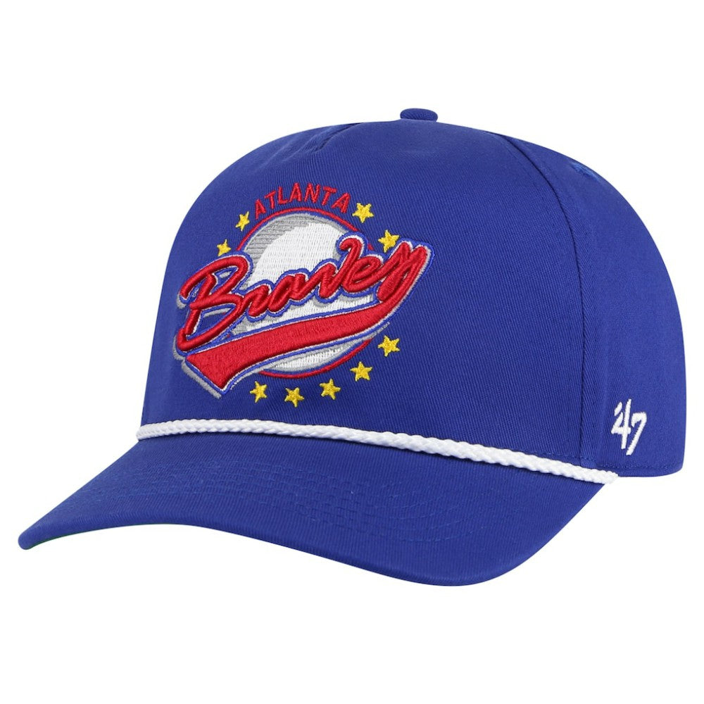 Atlanta Braves Wax Pack Collection Premier Hitch Adjustable Hat - Royal | 47 brand