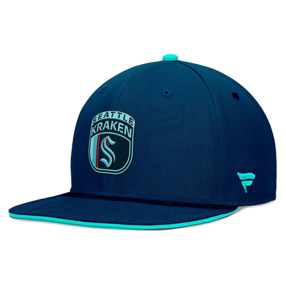 Seattle Kraken Fanatics 2024 NHL Draft Snapback Hat Deep Sea Blue