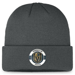 Vegas Golden Knights Fanatics Authentic Pro Training Camp Cuffed Knit Hat Charcoal