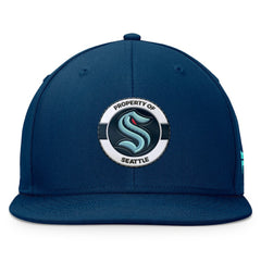 Seattle Kraken Fanatics Authentic Pro Training Camp Snapback Hat Deep Sea Blue
