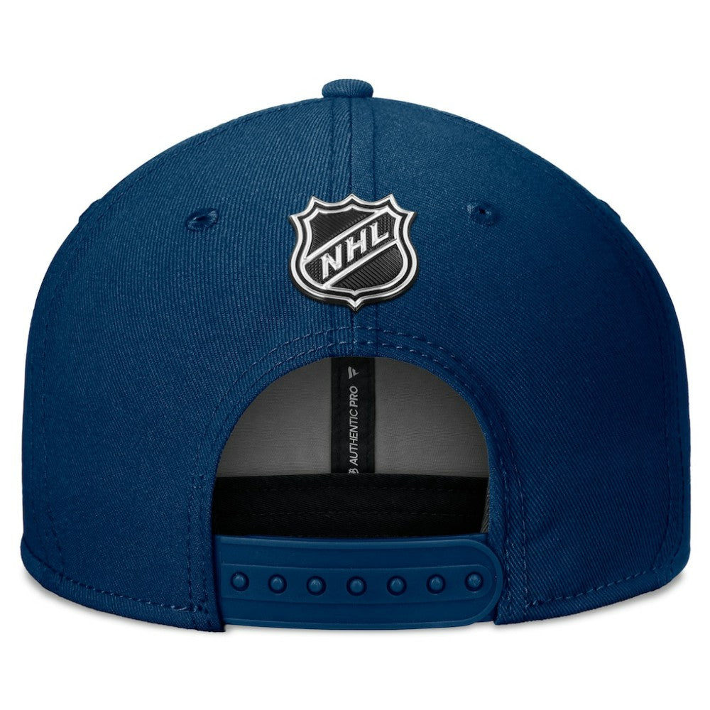 Seattle Kraken Fanatics Authentic Pro Training Camp Snapback Hat Deep Sea Blue
