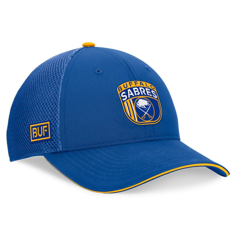 Buffalo Sabres Fanatics 2024 NHL Draft On Stage Trucker Adjustable Hat Royal