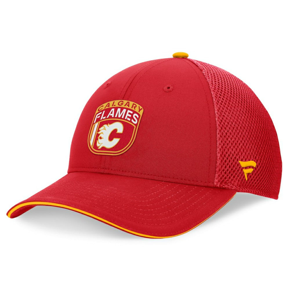 Calgary Flames Fanatics 2024 NHL Draft On Stage Trucker Adjustable Hat Red