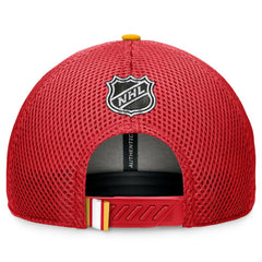 Calgary Flames Fanatics 2024 NHL Draft On Stage Trucker Adjustable Hat Red