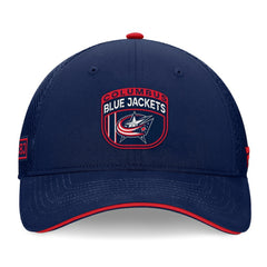 Columbus Blue Jackets Fanatics 2024 NHL Draft On Stage Trucker Adjustable Hat Navy
