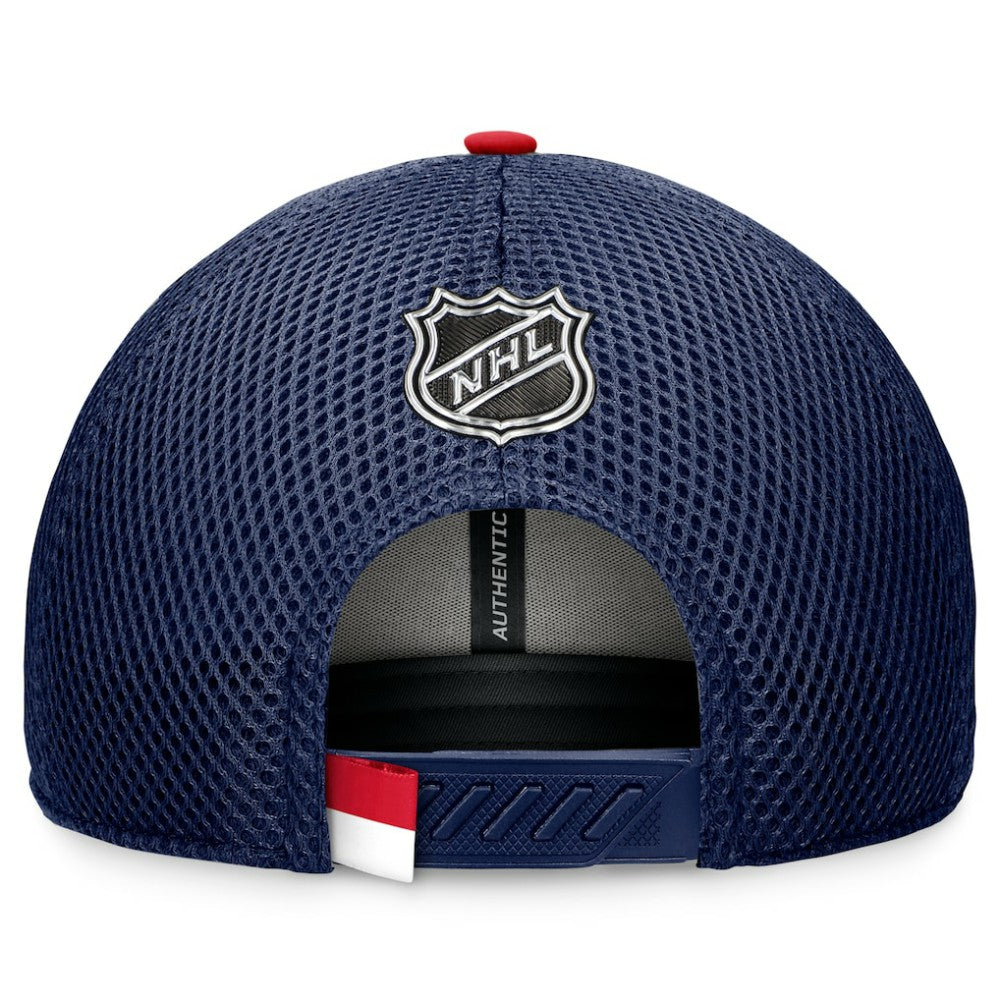Columbus Blue Jackets Fanatics 2024 NHL Draft On Stage Trucker Adjustable Hat Navy