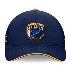 St. Louis Blues Fanatics 2024 NHL Draft On Stage Trucker Adjustable Hat Navy