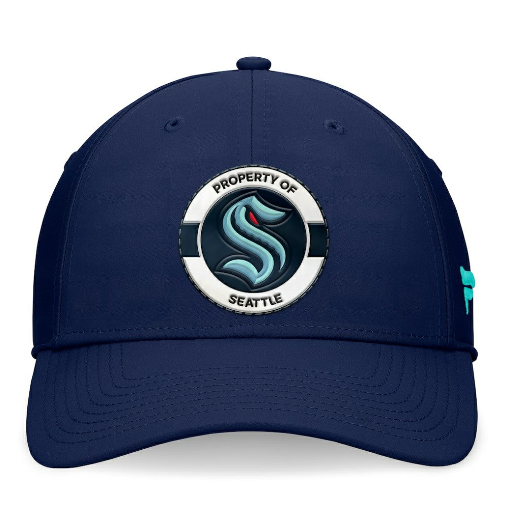 Seattle Kraken Fanatics Authentic Pro Training Camp Flex Hat Deep Sea Blue