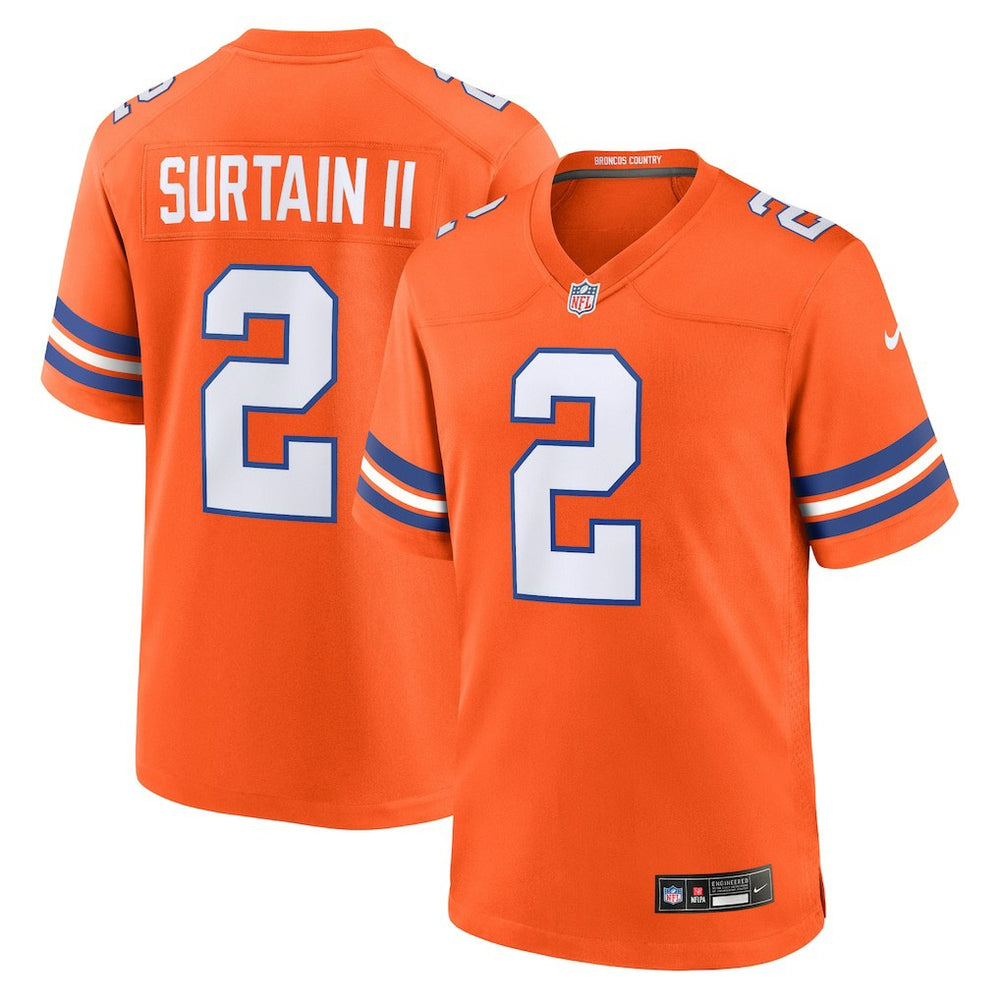 Patrick Surtain II Denver Broncos Mile High Collection 1977 Throwback Player Game Jersey - Orange | Nike cheap