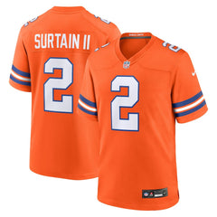Patrick Surtain II Denver Broncos Mile High Collection 1977 Throwback Player Game Jersey - Orange | Nike cheap