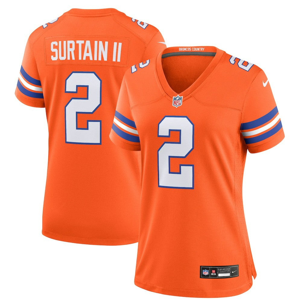 Patrick Surtain II Denver Broncos Women's Mile High Collection 1977 Throwback Player Game Jersey - Orange | Nike online