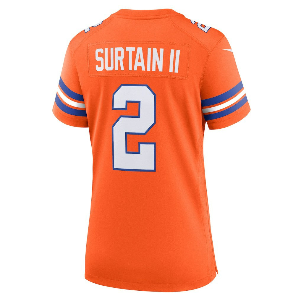 Patrick Surtain II Denver Broncos Women's Mile High Collection 1977 Throwback Player Game Jersey - Orange | Nike online