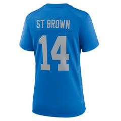 Amon-Ra St. Brown Detroit Lions Women's Alternate Game Jersey - Blue | Nike outlet