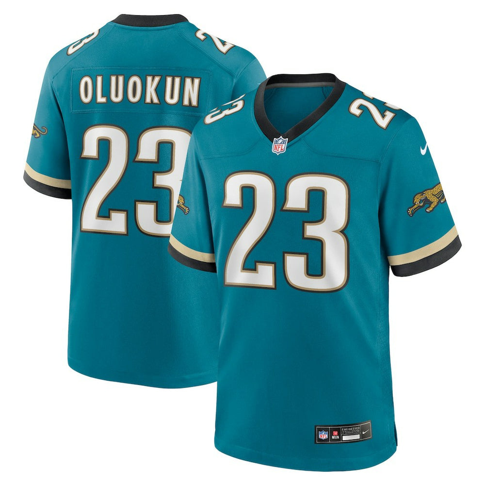 Foye Oluokun Jacksonville Jaguars Prowler Throwback Player Game Jersey - Teal | Nike on sale