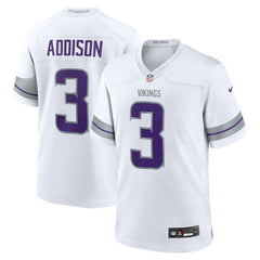 Jordan Addison Minnesota Vikings Alternate Game Player Jersey - White | Nike for sale