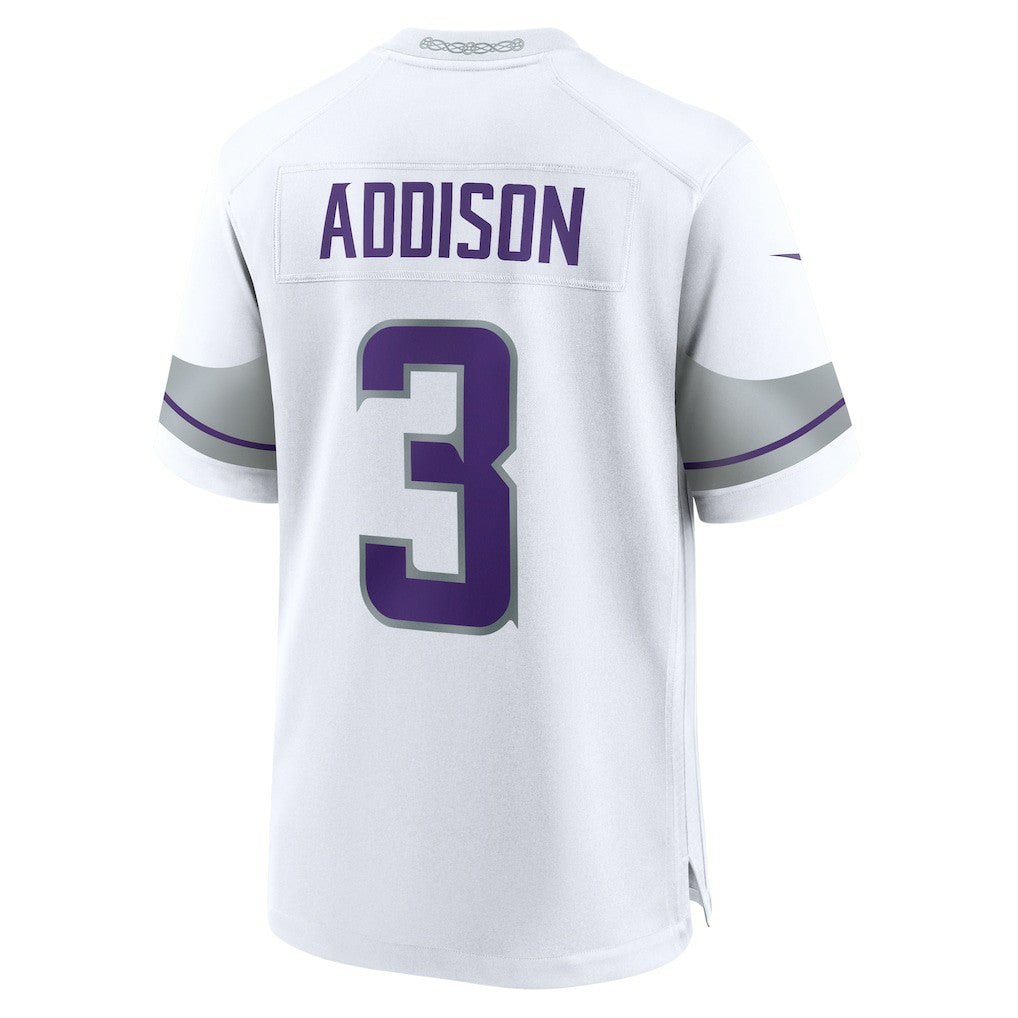 Jordan Addison Minnesota Vikings Alternate Game Player Jersey - White | Nike for sale