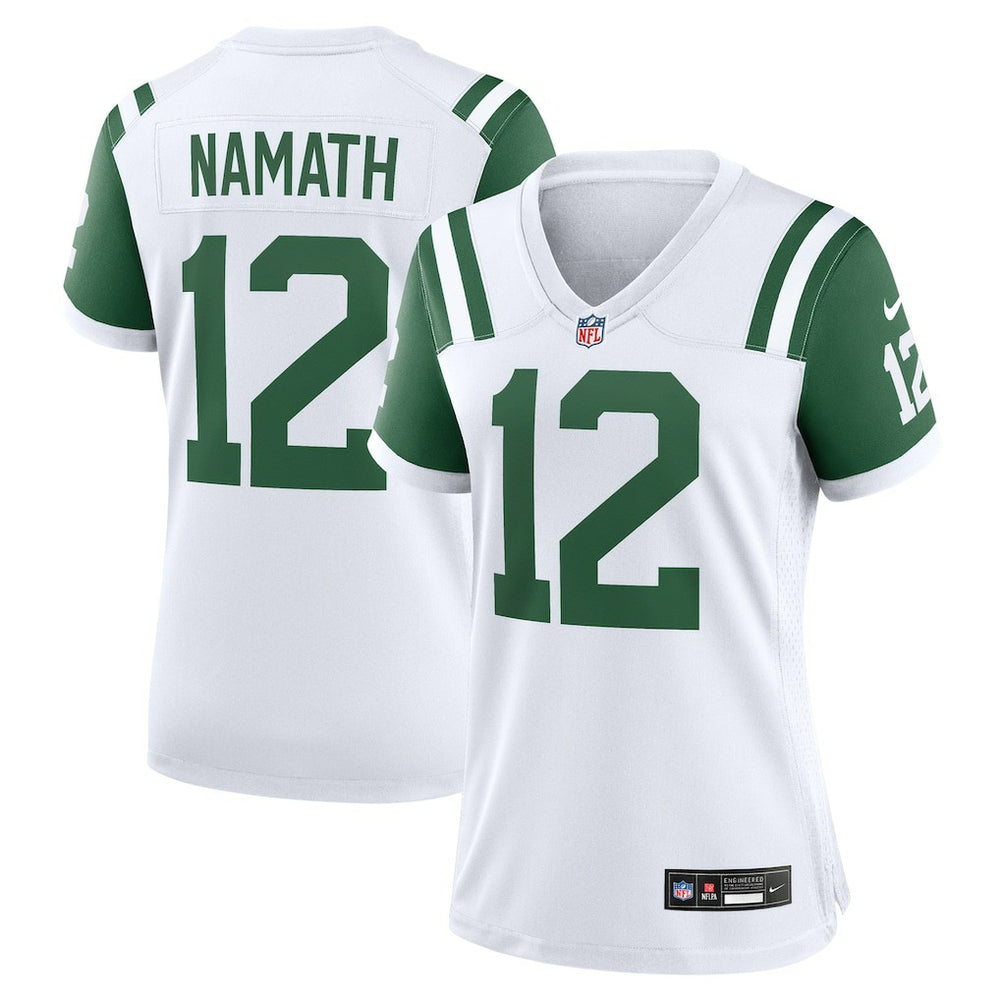 Joe Namath New York Jets Women's Classic Alternate Retired Player Game Jersey - White | Nike for sale