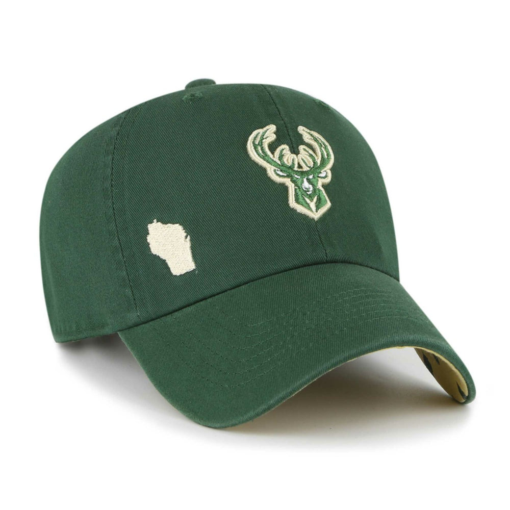 Milwaukee Bucks '47 Women's Confetti Undervisor Clean Up Adjustable Hat - Hunter Green | 47 brand online