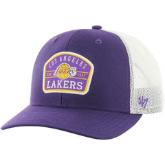 Los Angeles Lakers '47 Semi Patch Trucker Adjustable Hat - Purple | 47 brand outlet