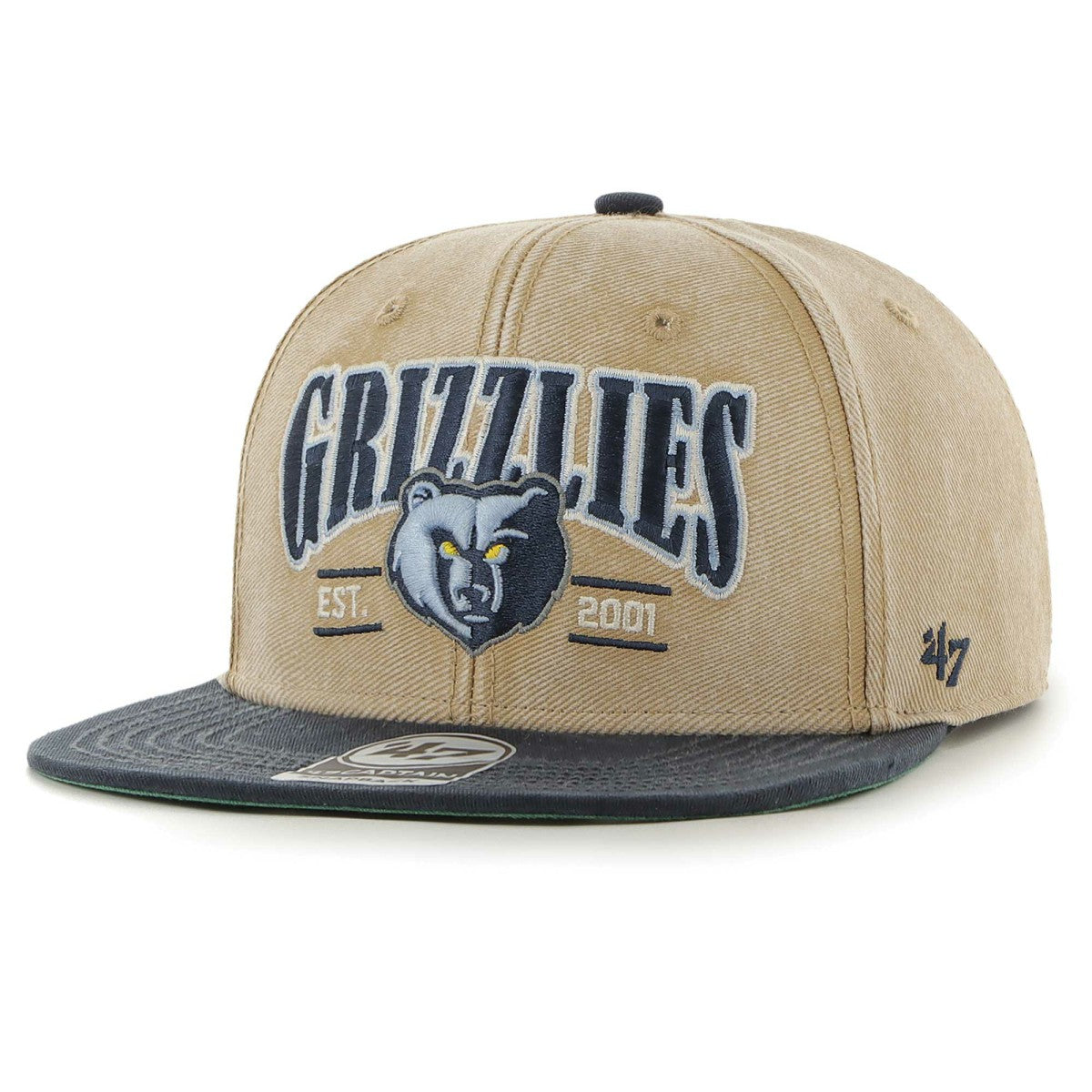 Memphis Grizzlies '47 Chilmark Captain Snapback - Khaki/Navy | 47 brand for sale