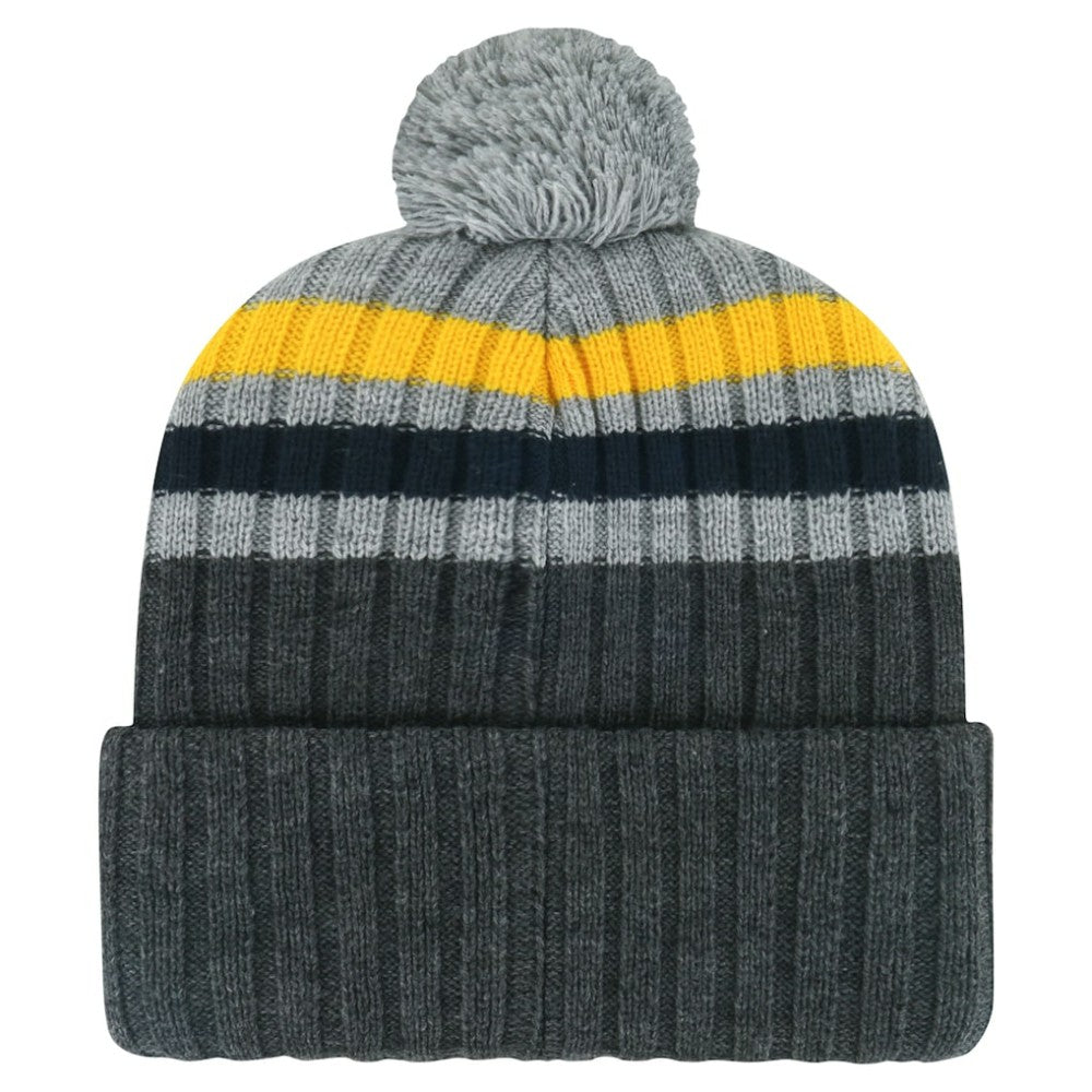 Nashville Predators '47 Stack Patch Cuffed Knit Hat with Pom Gray