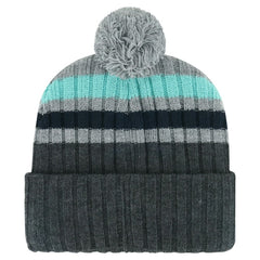 Seattle Kraken '47 Stack Patch Cuffed Knit Hat with Pom Gray