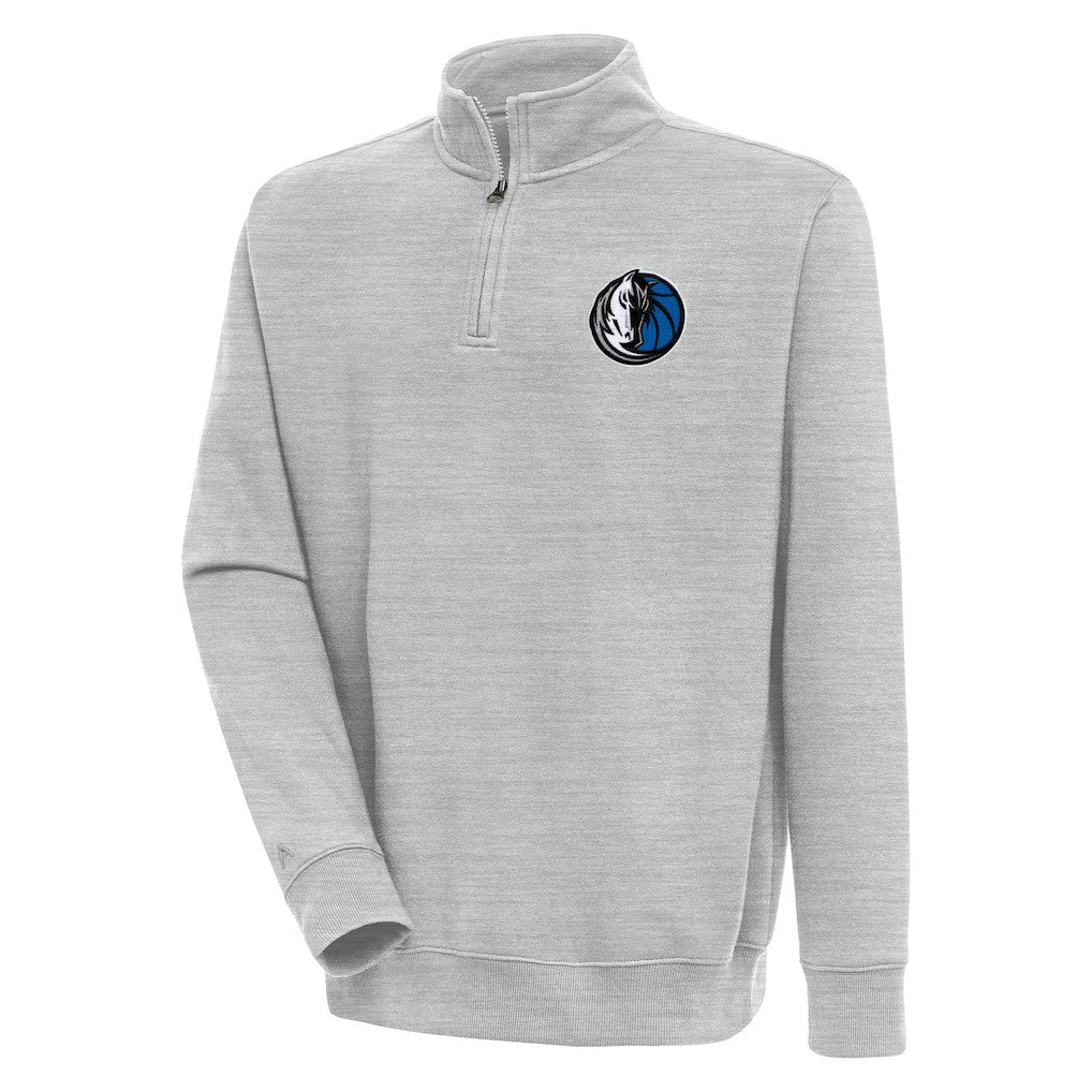Dallas Mavericks Antigua Victory Quarter-Zip Pullover Top sale - Heather Gray on sale