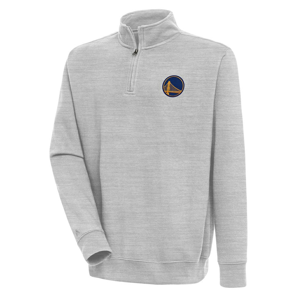 Golden State Warriors Antigua Victory Quarter-Zip Pullover Top sale - Heather Gray on sale