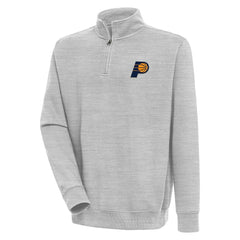 Indiana Pacers Antigua Victory Quarter-Zip Pullover Top - Heather Gray discount