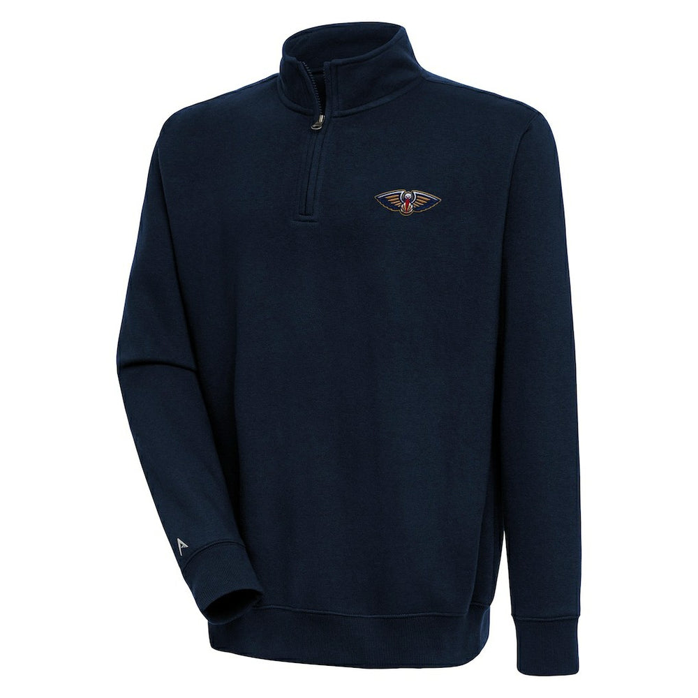New Orleans Pelicans Antigua Victory Quarter-Zip Pullover Top - Navy cheap