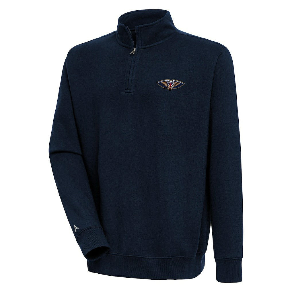 New Orleans Pelicans Antigua Victory Quarter-Zip Pullover Top - Navy cheap