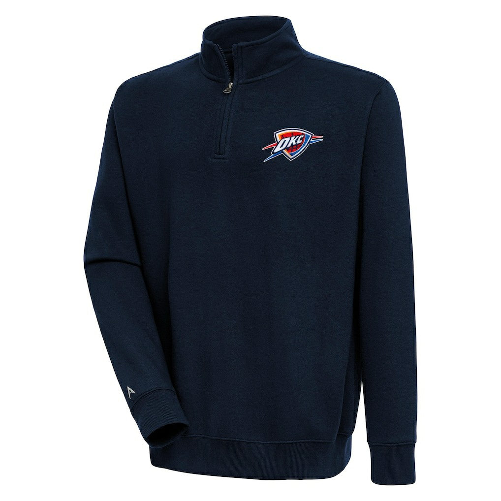 Oklahoma City Thunder Antigua Victory Quarter-Zip Pullover Top - Navy on sale