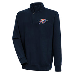Oklahoma City Thunder Antigua Victory Quarter-Zip Pullover Top - Navy on sale