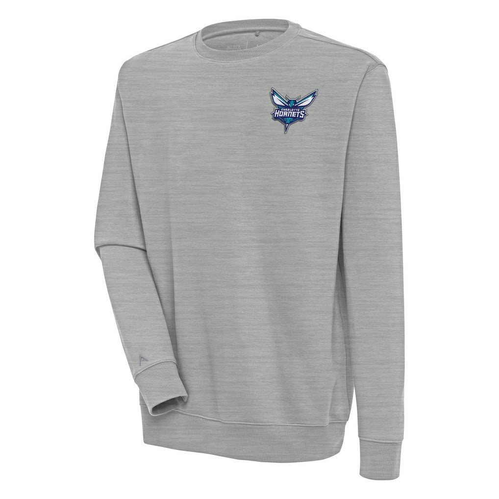 Charlotte Hornets Antigua Victory Pullover Sweatshirt - Heather Gray for sale