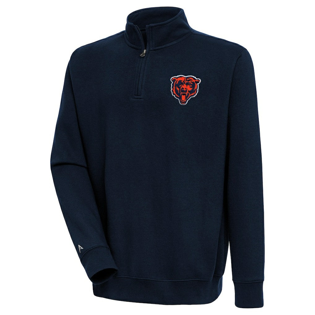 Chicago Bears Antigua Victory Quarter-Zip Pullover Top - Navy cheap