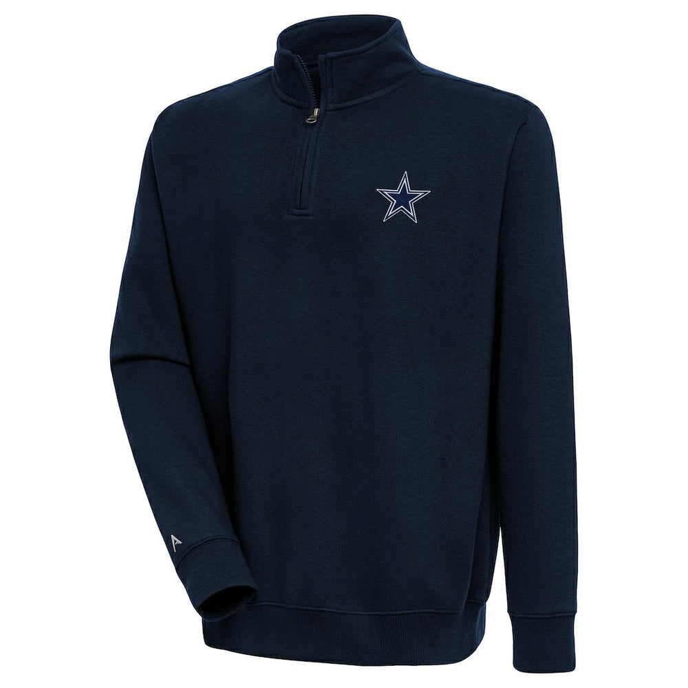 Dallas Cowboys Antigua Victory Quarter-Zip Pullover Top - Navy sale