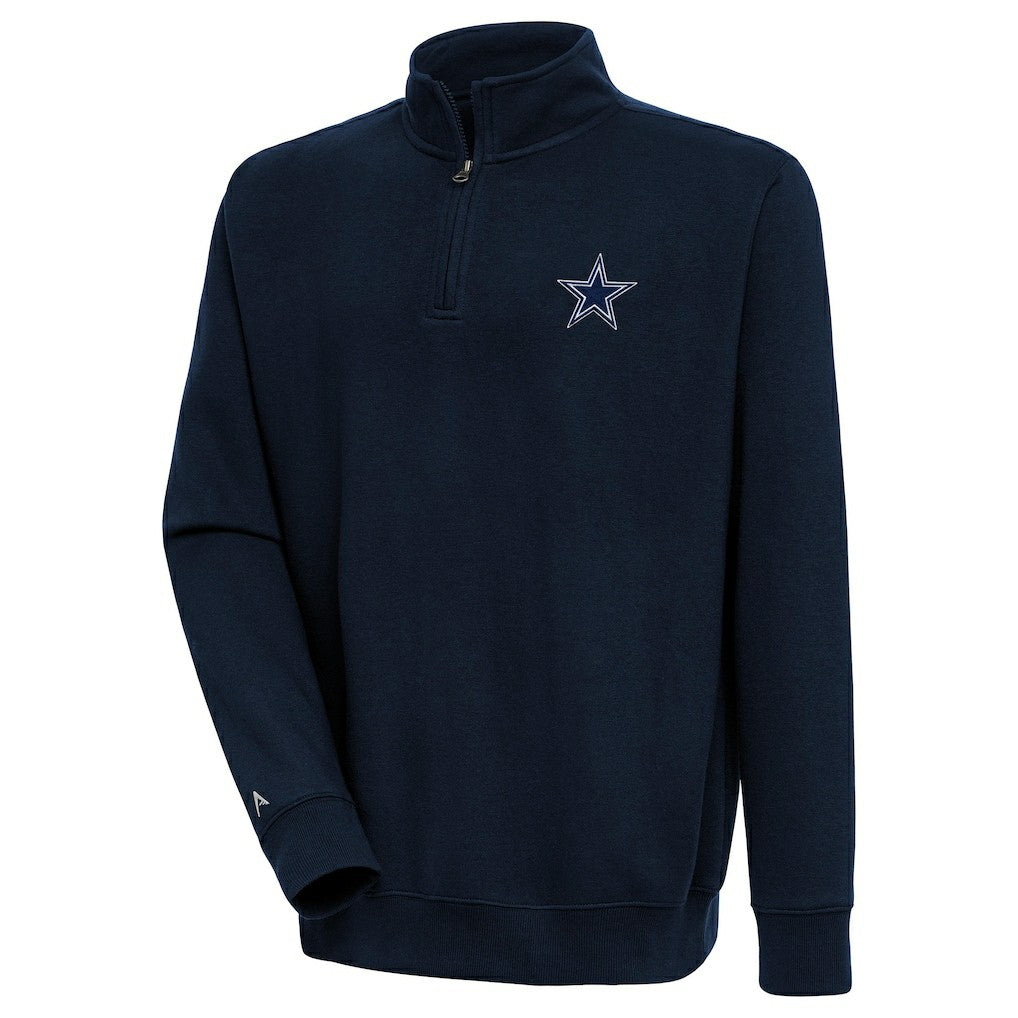 Dallas Cowboys Antigua Victory Quarter-Zip Pullover Top - Navy sale