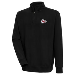Kansas City Chiefs Antigua Victory Quarter-Zip Pullover Top - Black cheap