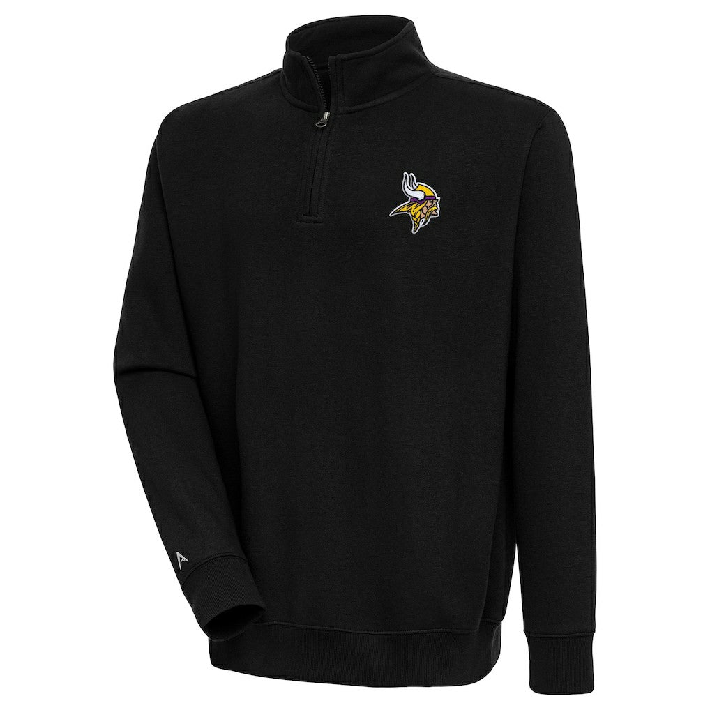Minnesota Vikings Antigua Victory Quarter-Zip Pullover Top - Black online