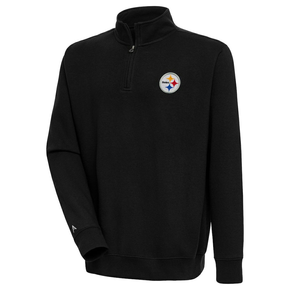 Pittsburgh Steelers Antigua Victory Quarter-Zip Pullover Top - Black online