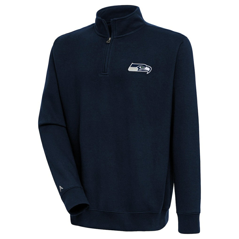 Seattle Seahawks Antigua Victory Quarter-Zip Pullover Top - College Navy discount