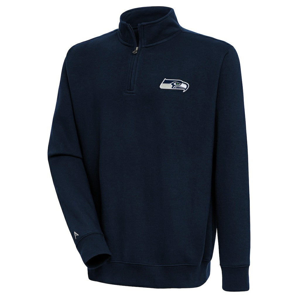 Seattle Seahawks Antigua Victory Quarter-Zip Pullover Top - College Navy discount