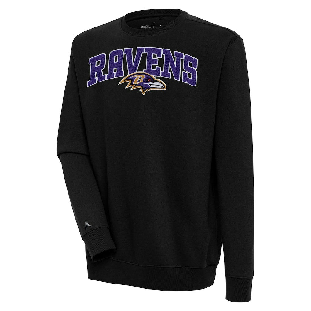 Baltimore Ravens Antigua Victory Chenille Pullover Sweatshirt - Black online